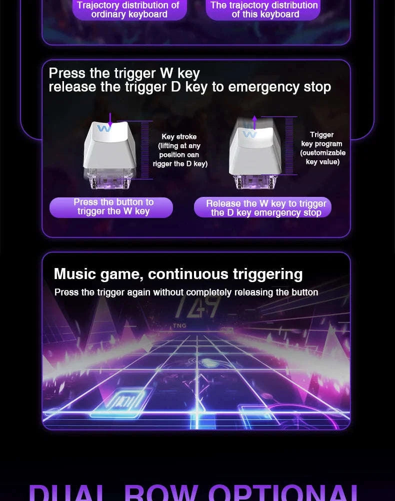 AULA WIN60 WIN68 HE Esports Magnetic Switch Gaming Keyboard-WIN60 HE Standard / United States