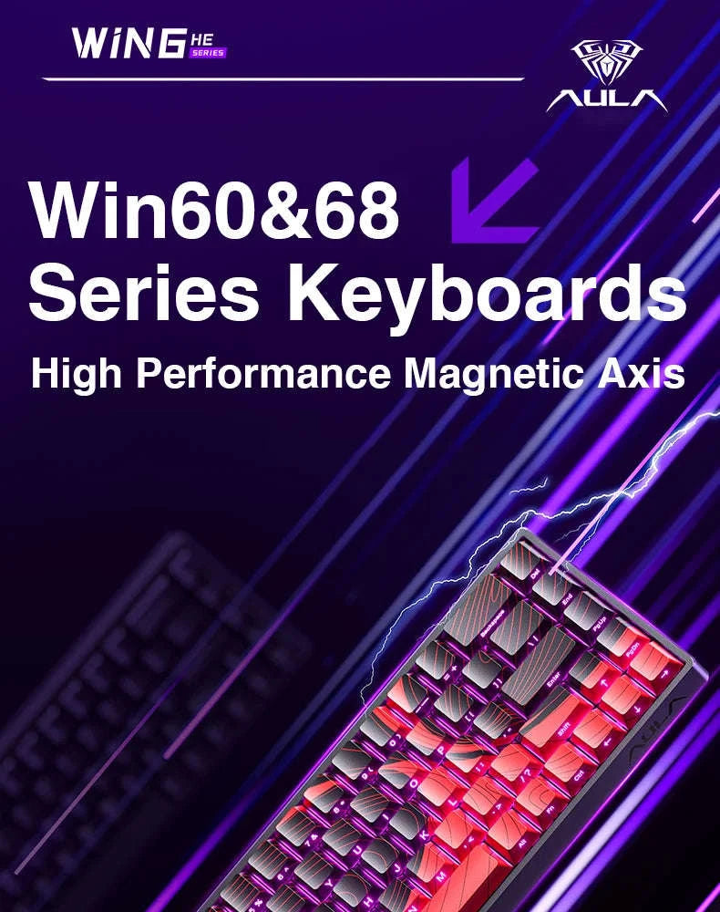 AULA WIN60 WIN68 HE Esports Magnetic Switch Gaming Keyboard-WIN60 HE Standard / United States