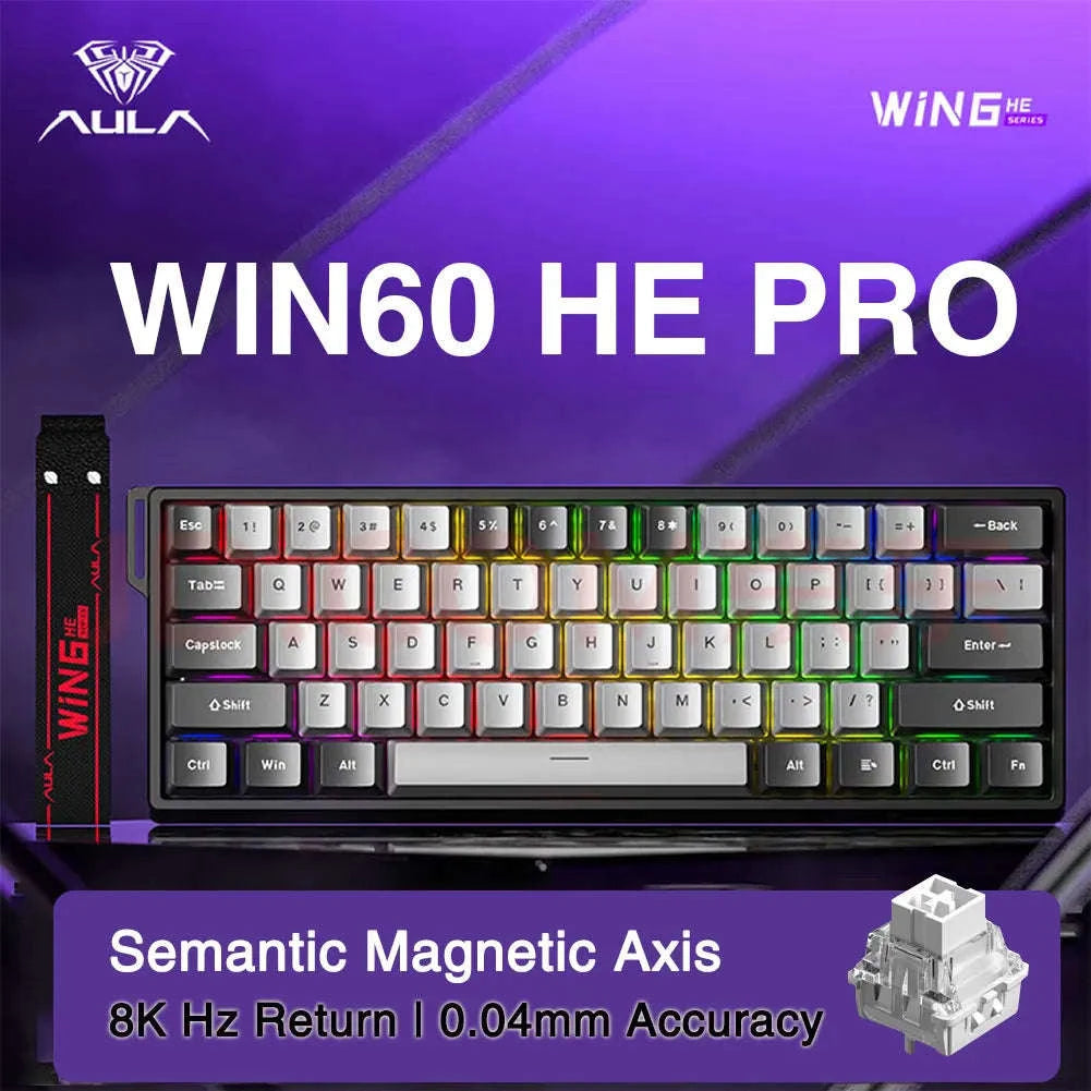 AULA WIN60 WIN68 HE Esports Magnetic Switch Gaming Keyboard-WIN60 HE Standard / United States