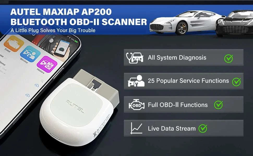 Autel AP200 Bluetooth OBD2 Scanner Full System Car Diagnostic Tool-Original / GERMANY