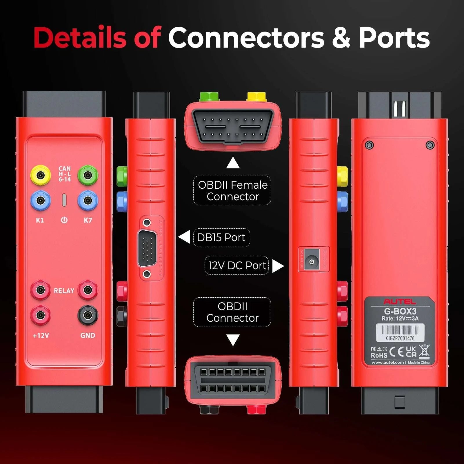 Autel G-BOX3 Key Programming Adapter for Benz BMW IM608-G-box3 / United States
