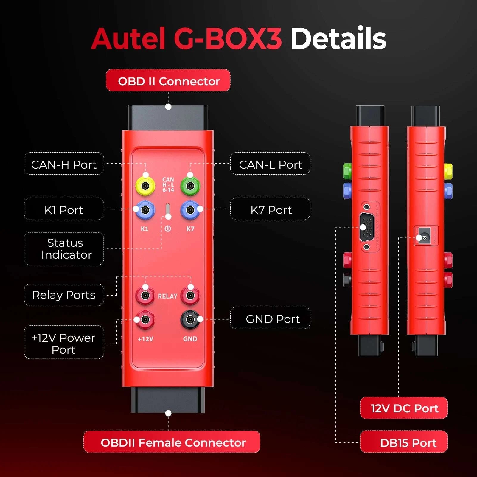 Autel G-BOX3 Key Programming Adapter for Benz BMW IM608-G-box3 / United States