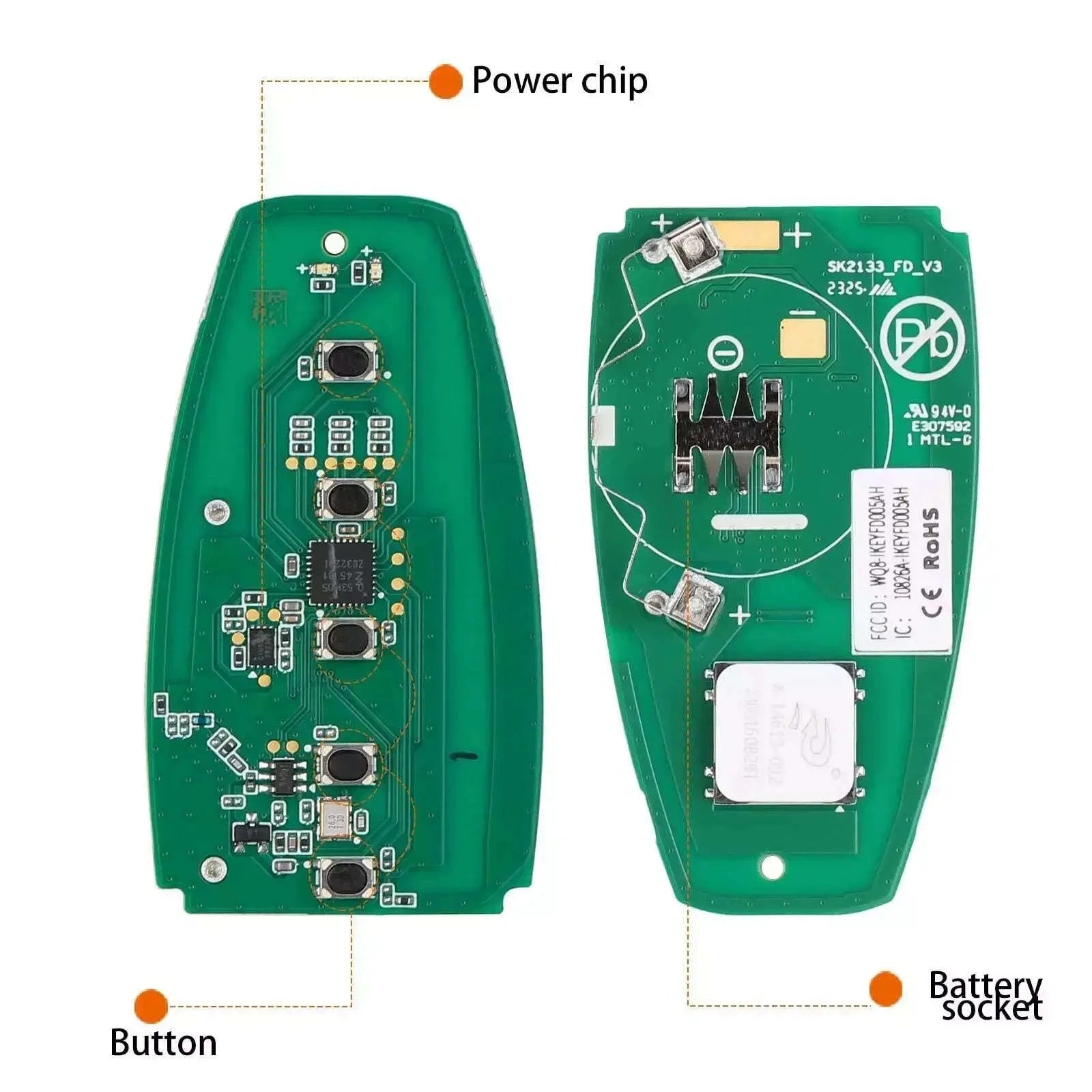 Autel IKEY FD005AH 5 Button Smart Key 868/902 MHz-China Mainland
