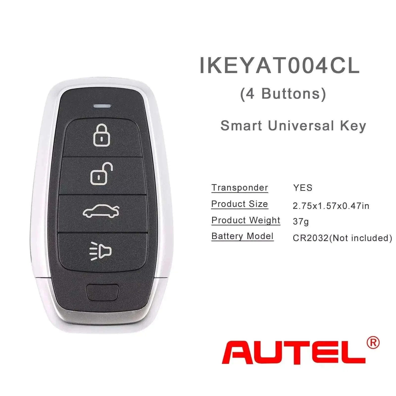 Autel IKEYAT004CL 4-Button Universal Smart Car Key for KM100-China Mainland