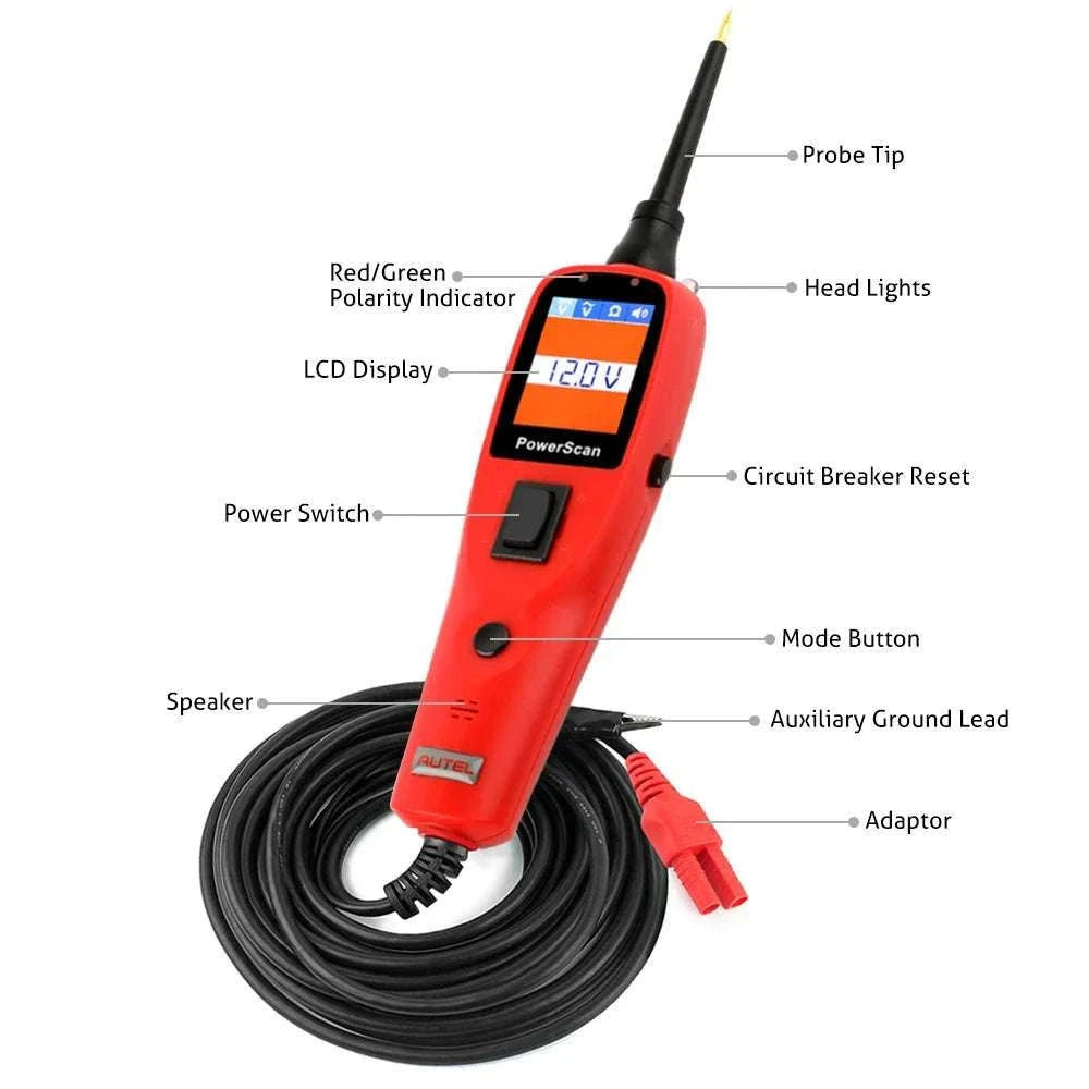 Autel PowerScan PS100 Circuit Tester 12V/24V Electrical Diagnostic Tool-Original / United States