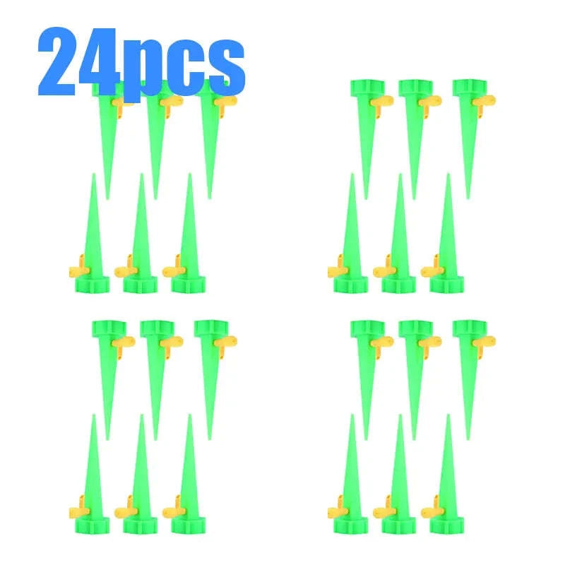 Auto Adjustable Drip Spike Watering System-6pcs Green