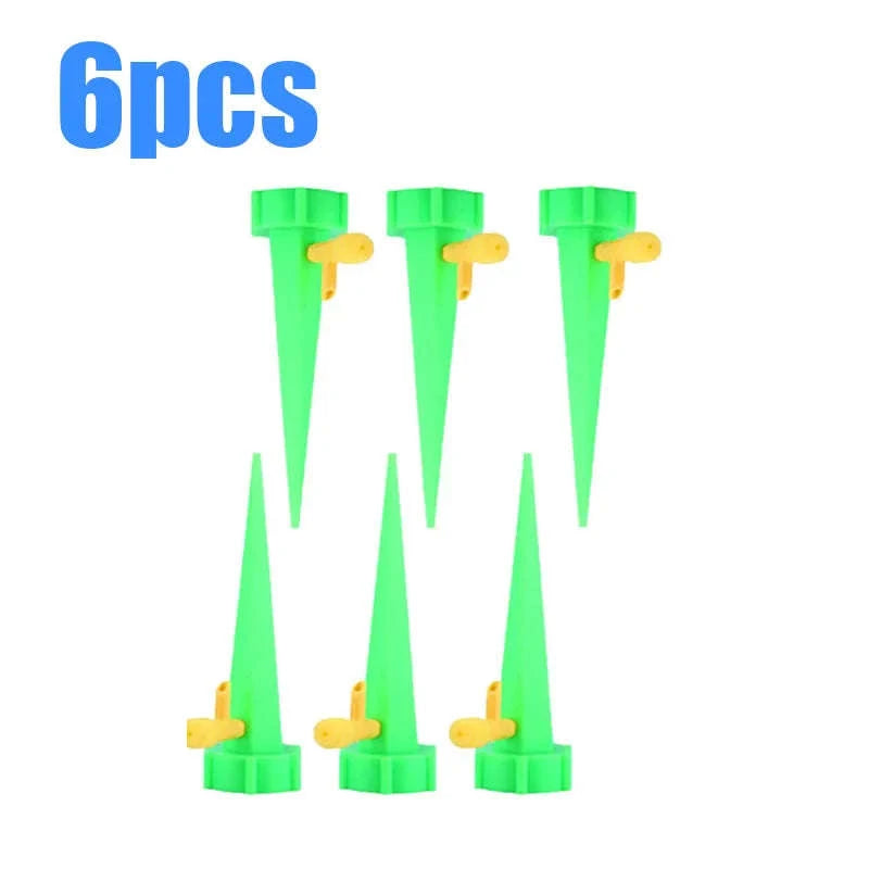 Auto Adjustable Drip Spike Watering System-6pcs Green