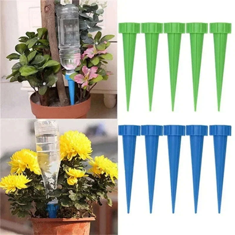 Auto Adjustable Drip Spike Watering System-6pcs Green