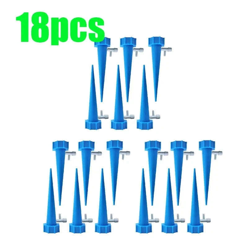 Auto Adjustable Drip Spike Watering System-6pcs Green