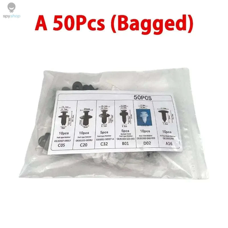 Auto Fastener Clip Mixed Car Body Push Retainer Kit-A 50Pcs(Bag) no Tool