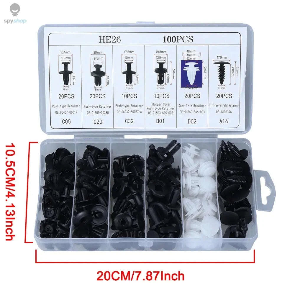 Auto Fastener Clip Mixed Car Body Push Retainer Kit-A 50Pcs(Bag) no Tool