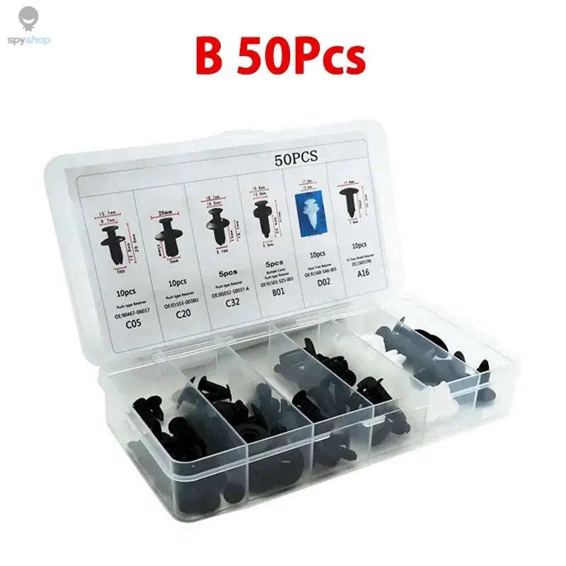 Auto Fastener Clip Mixed Car Body Push Retainer Kit-A 50Pcs(Bag) no Tool