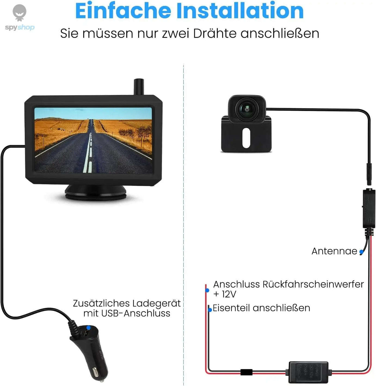 Auto-Vox W7 Wireless Reversing Camera-Default Title