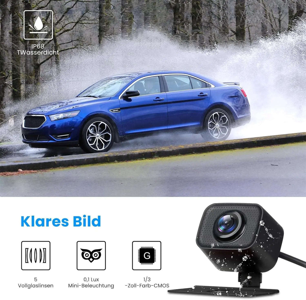 Auto-Vox W7 Wireless Reversing Camera-Default Title