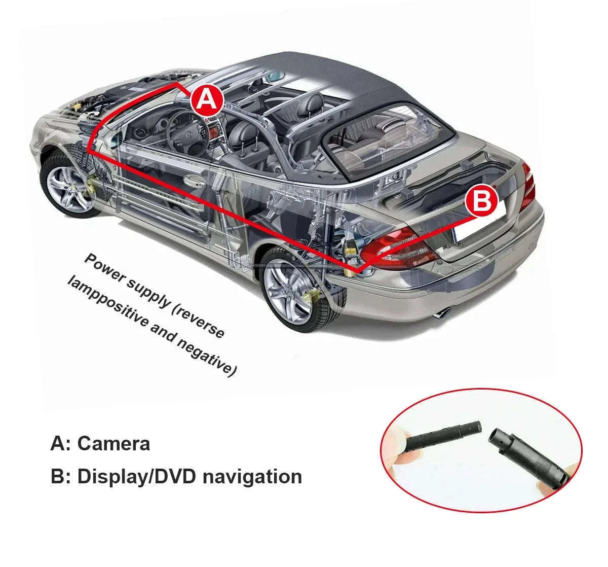 AUTOABC AHD 720P Waterproof Car Rear View Camera, 175°-Universal Camera / United States / 12 V