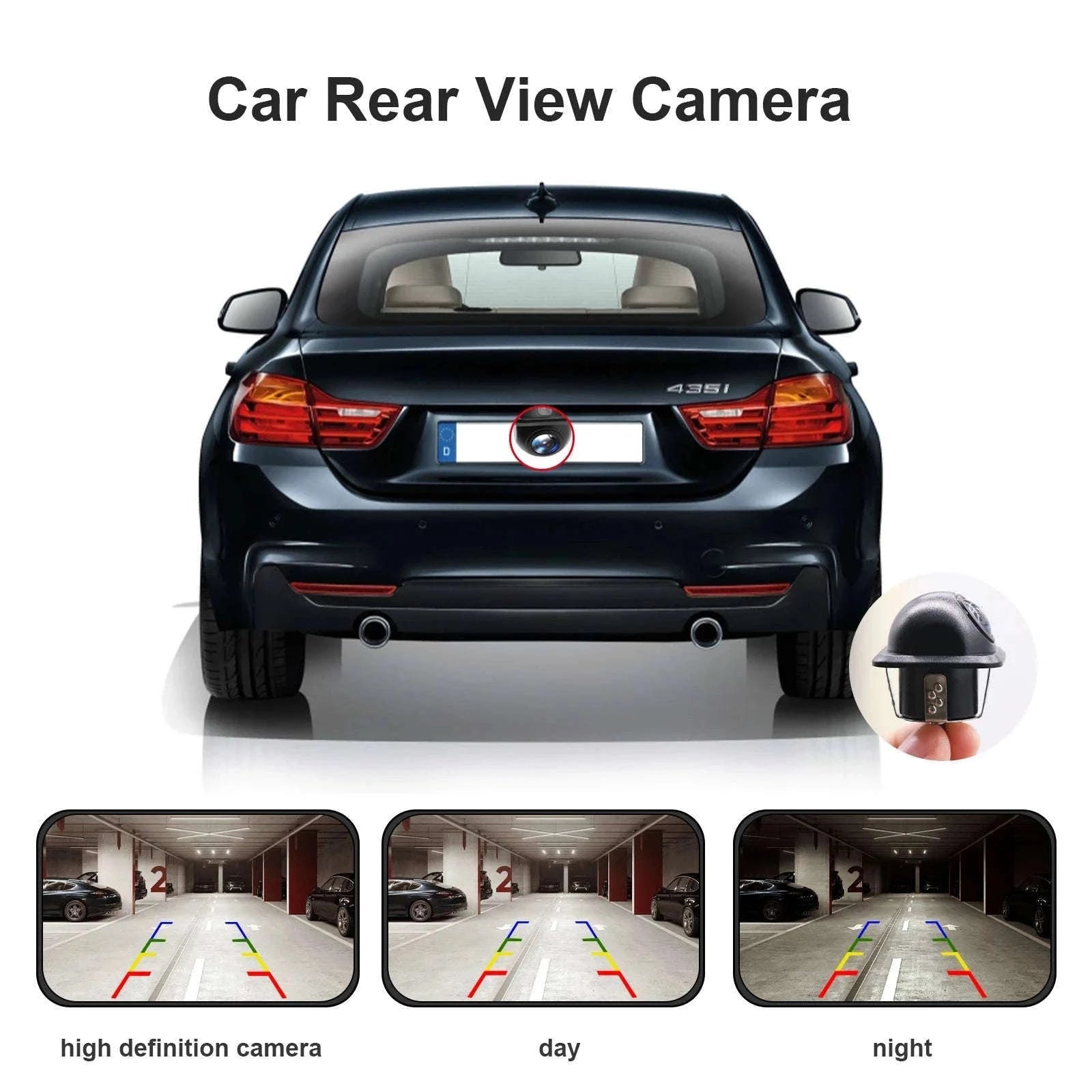 AUTOABC AHD 720P Waterproof Car Rear View Camera, 175°-Universal Camera / United States / 12 V