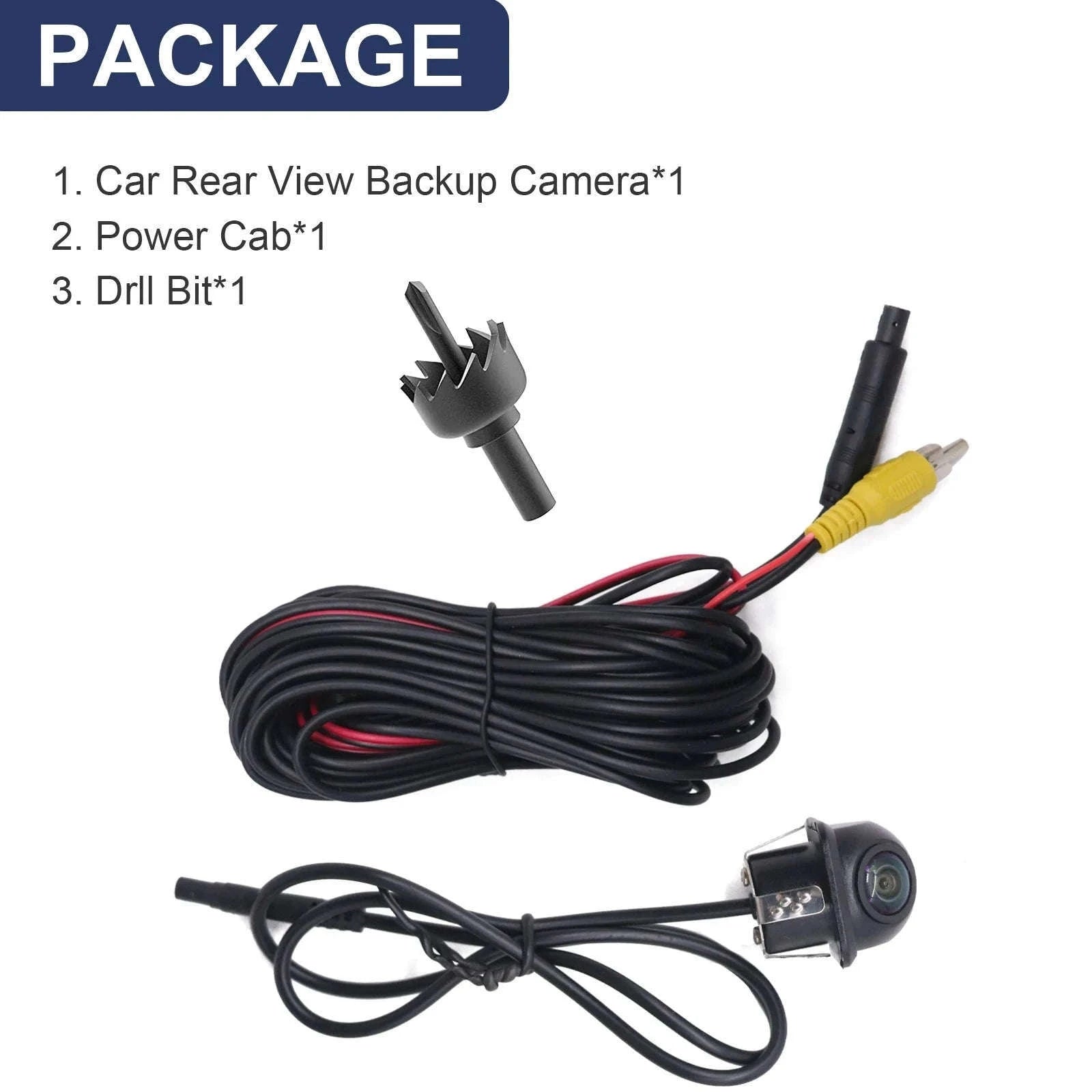 AUTOABC AHD 720P Waterproof Car Rear View Camera, 175°-Universal Camera / United States / 12 V