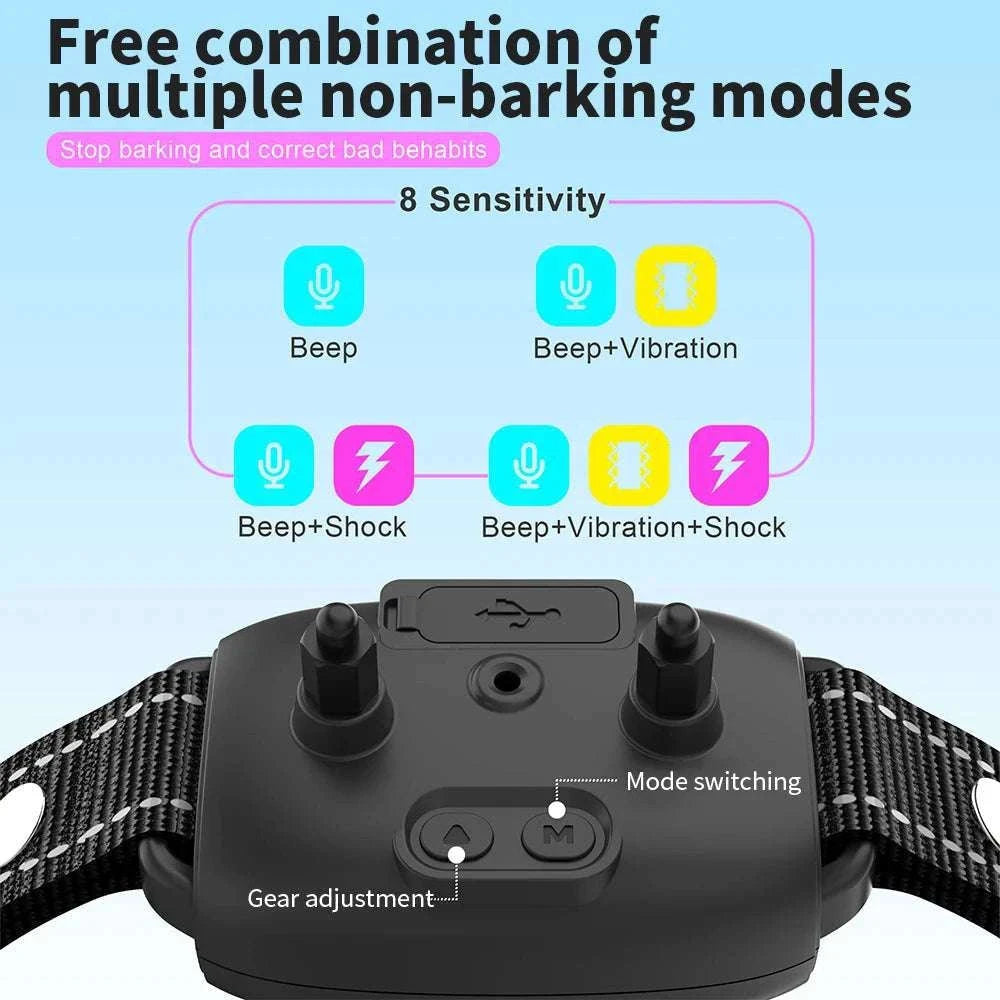 Automatic Anti Bark Dog Collar with Rechargeable Waterproof Design-Default Title
