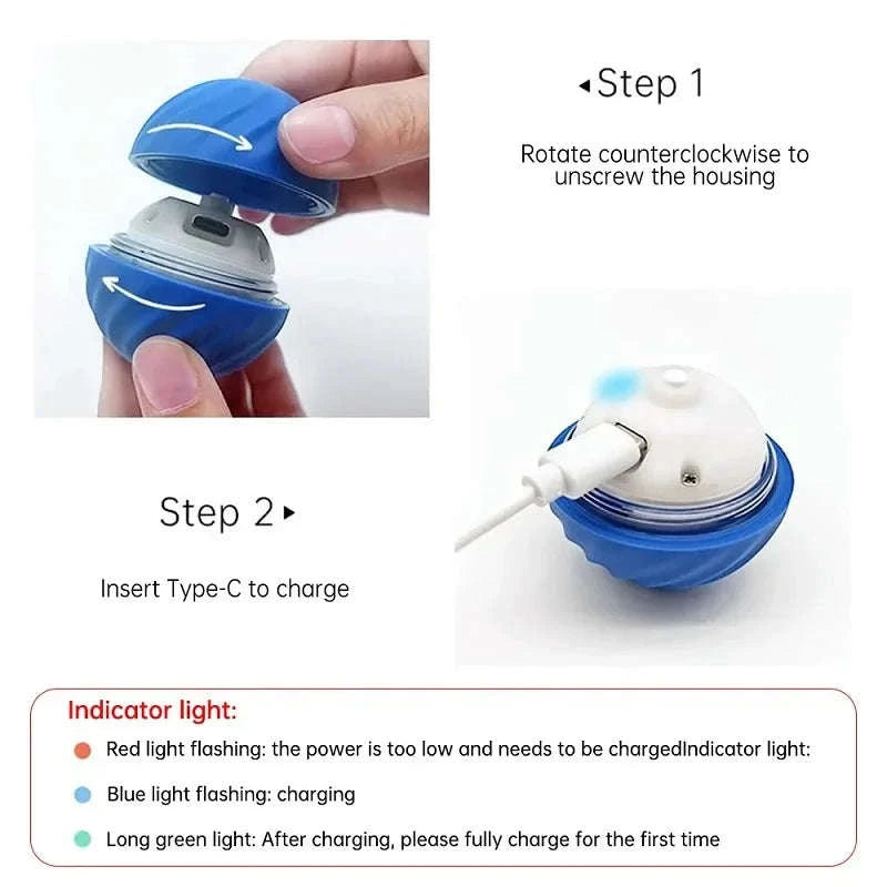 Automatic Bouncing Dog Ball Interactive Toy-Orange