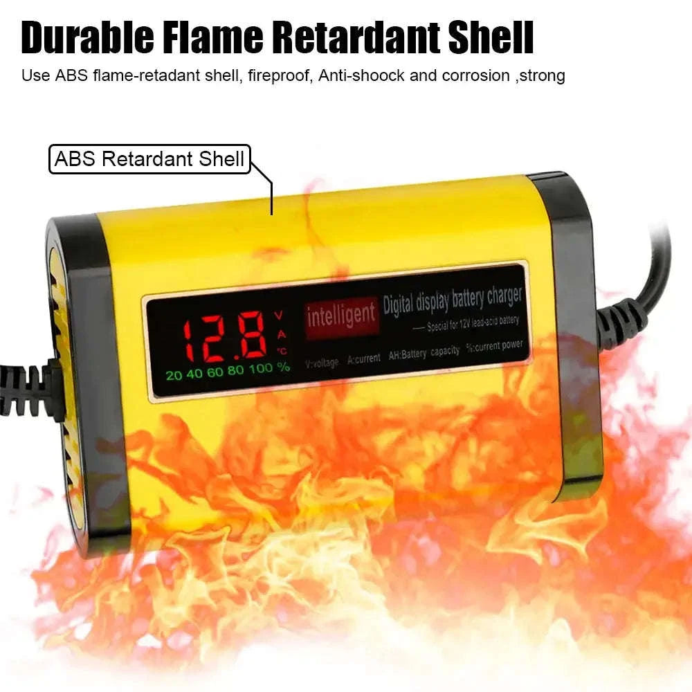 Automatic Car Battery Charger with LCD Display and 2A Charging