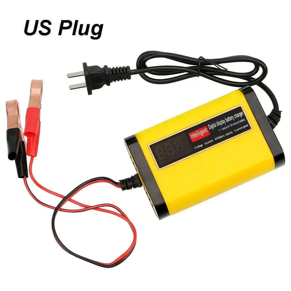 Automatic Car Battery Charger with LCD Display and 2A Charging