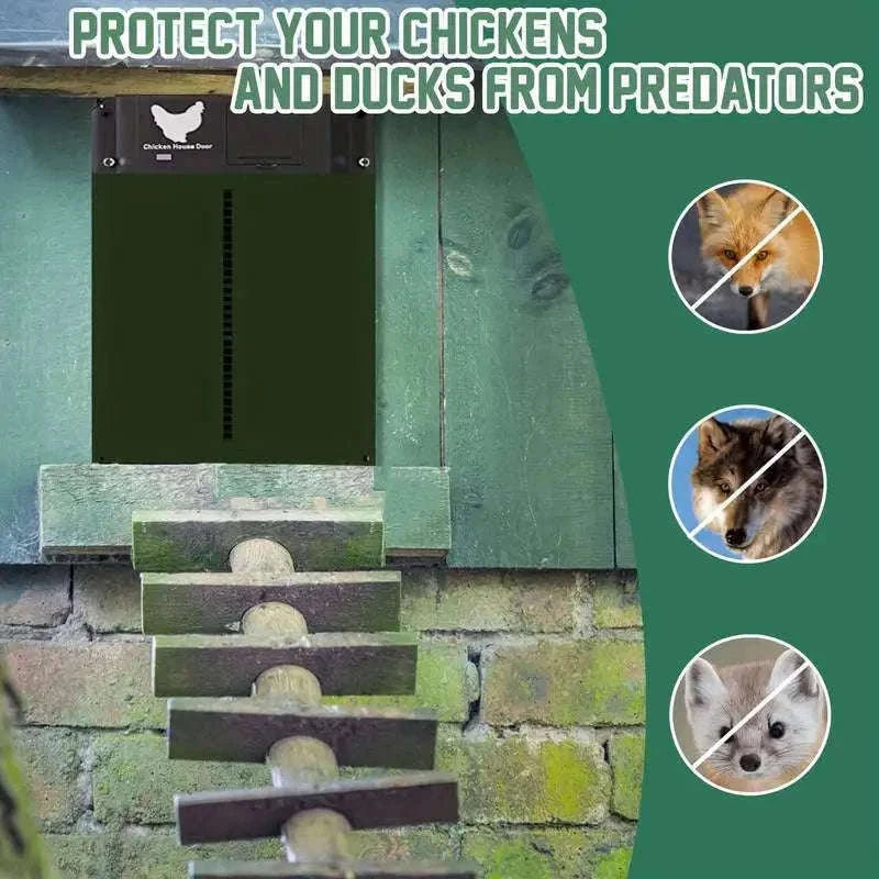 Automatic Chicken Coop Door with Light Sensor Control-RED