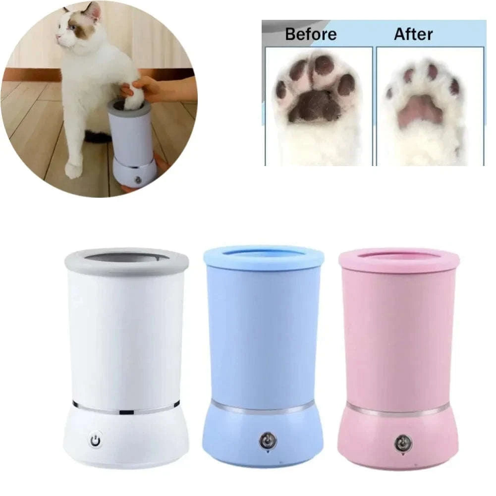 Automatic Dog Paw Cleaner Electric Grooming Cup-Blue