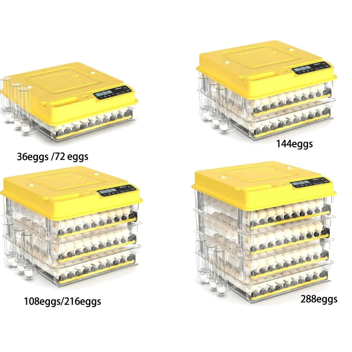 Automatic Egg Incubator 36–216 Capacity with Auto Turning Control-108 Eggs / United States