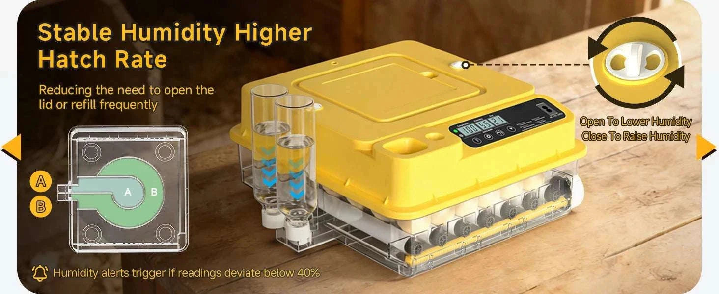 Automatic Egg Incubator 36–216 Capacity with Auto Turning Control-108 Eggs / United States