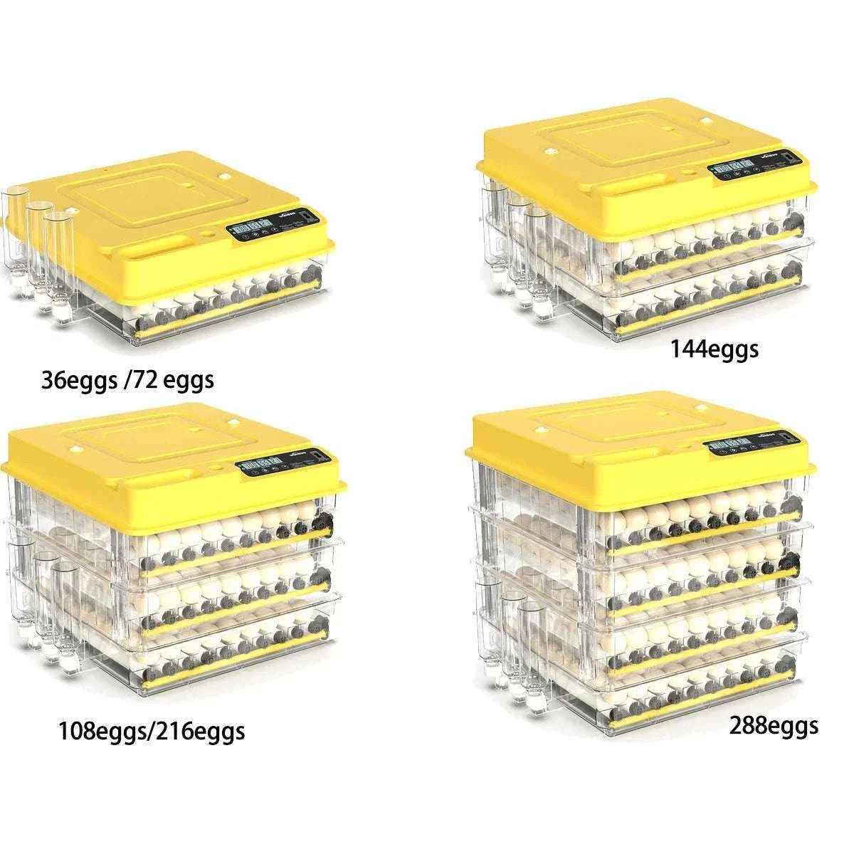 Automatic Egg Incubator 36–216 Capacity with Auto Turning Control-108 Eggs / United States