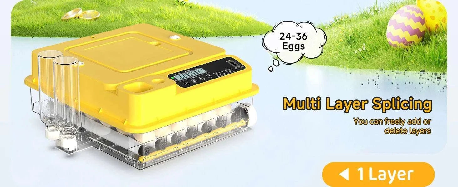 Automatic Egg Incubator 36–216 Capacity with Auto Turning Control-108 Eggs / United States