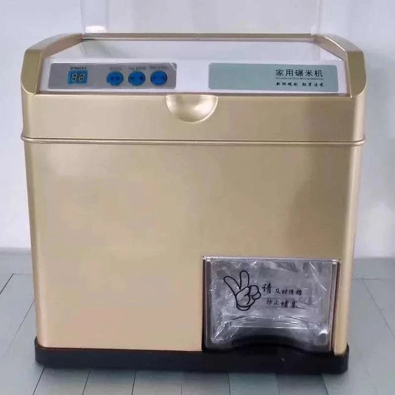 Automatic Electric Rice Mill Machine 500W Household Rice Husker-WHITE