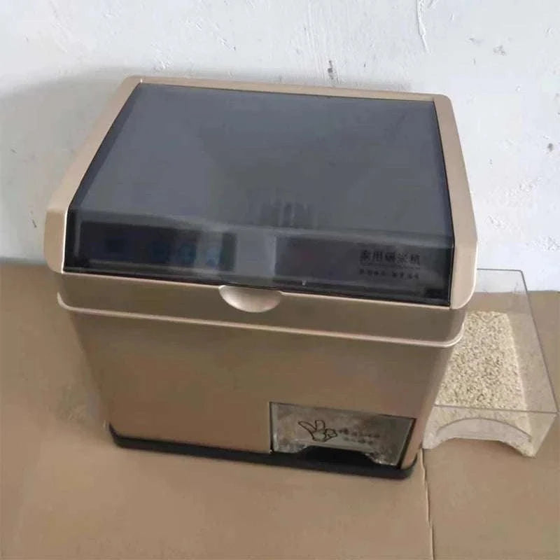 Automatic Electric Rice Mill Machine 500W Household Rice Husker-WHITE