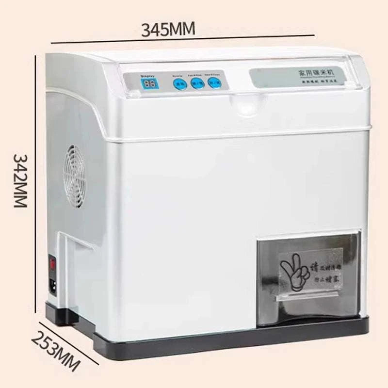 Automatic Electric Rice Mill Machine 500W Household Rice Husker-WHITE
