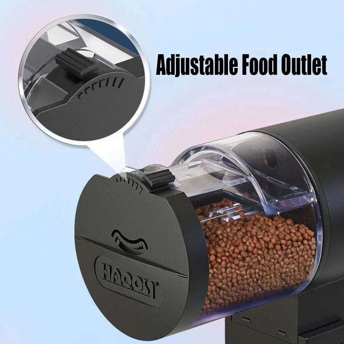 Automatic Fish Feeder with Programmable Timer, 100ml Capacity-Base upgrade version