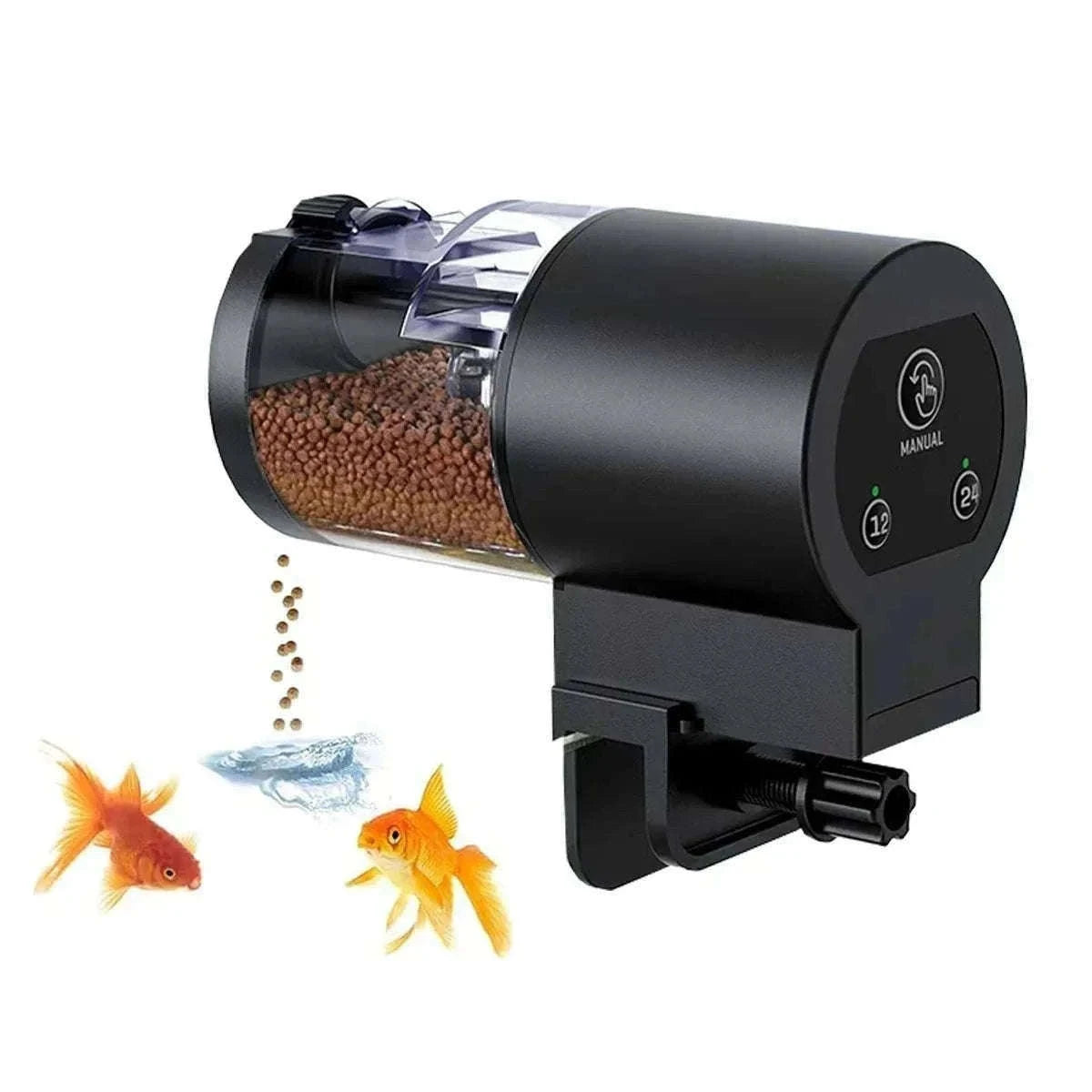 Automatic Fish Feeder with Programmable Timer, 100ml Capacity-Base upgrade version