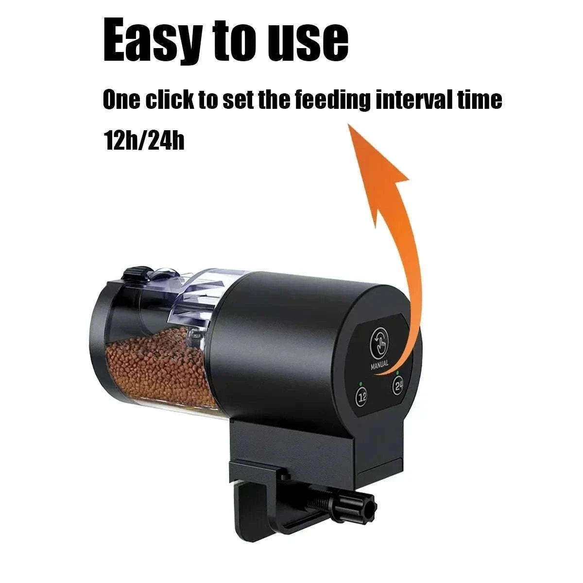 Automatic Fish Feeder with Programmable Timer, 100ml Capacity-Base upgrade version