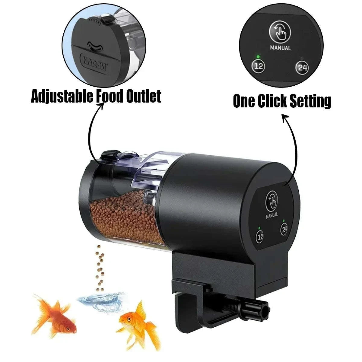 Automatic Fish Feeder with Programmable Timer and 100ml Capacity-fish feeder