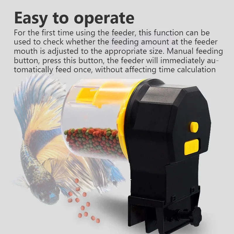 Automatic Fish Tank Feeder with Intelligent Timing-Blue