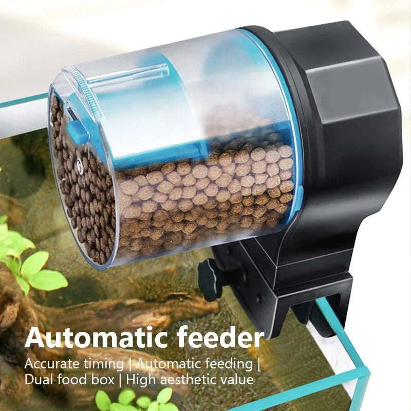 Automatic Fish Tank Feeder with Intelligent Timing-Blue