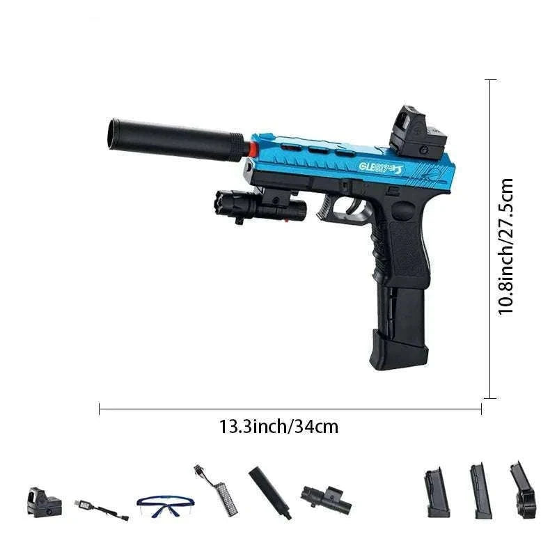 Automatic Gel Ball Blaster Pistol Electric Hydrogel Shooting Toy-817blue