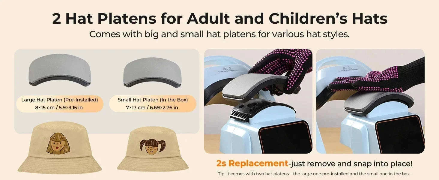 Automatic Hat Heat Press Machine with Dual Platens & Precision Control-United States / EU