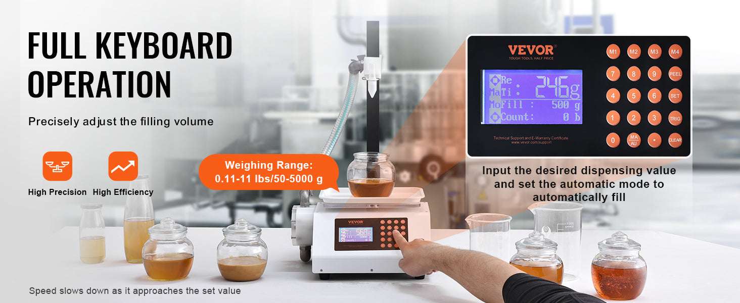 Automatic Liquid Filling Machine with Gear Pump 50–5000g-50-5000 g / GERMANY