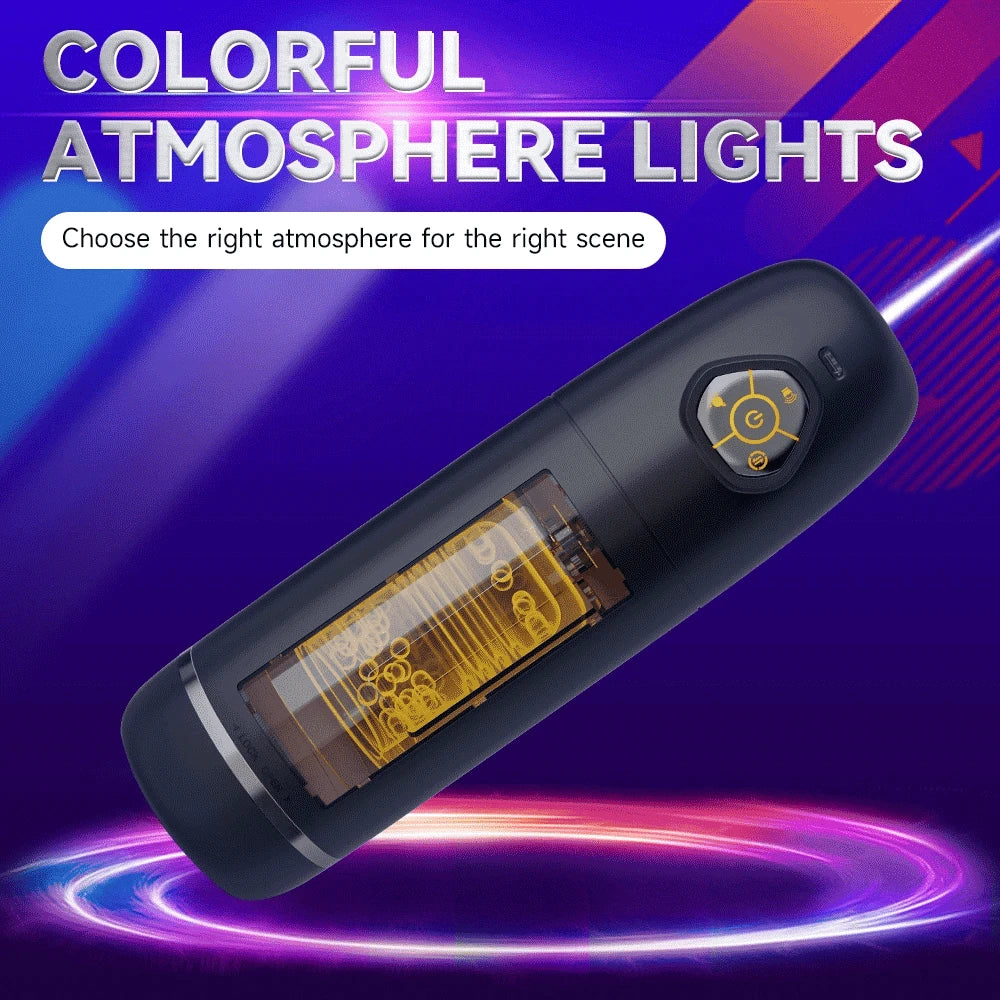 Automatic Male Masturbator Cup with Thrusting and Rotating Modes-No App Black 2