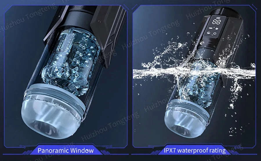 Automatic Male Masturbator Penis Pump with Thrusting and Suction Modes-APP Red Box