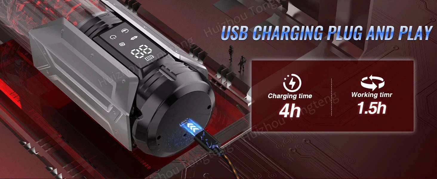 Automatic Male Masturbator Penis Pump with Thrusting and Suction Modes-APP Red Box