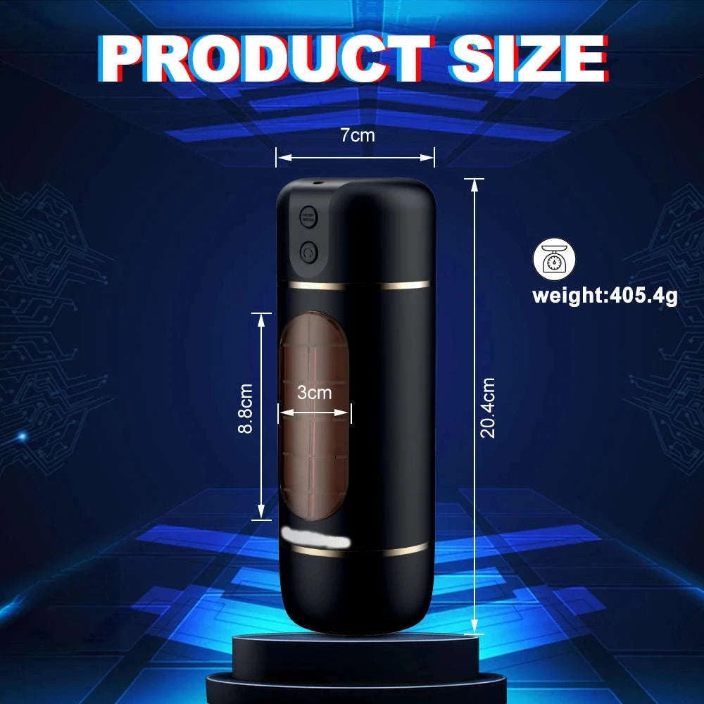 Automatic Male Masturbator with Thrusting and Rotating Modes-No App Black 2