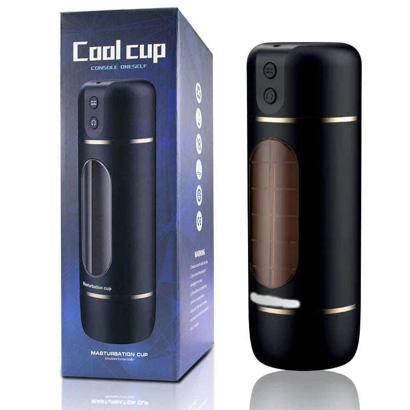 Automatic Male Masturbator with Thrusting and Rotating Modes-No App Black 2