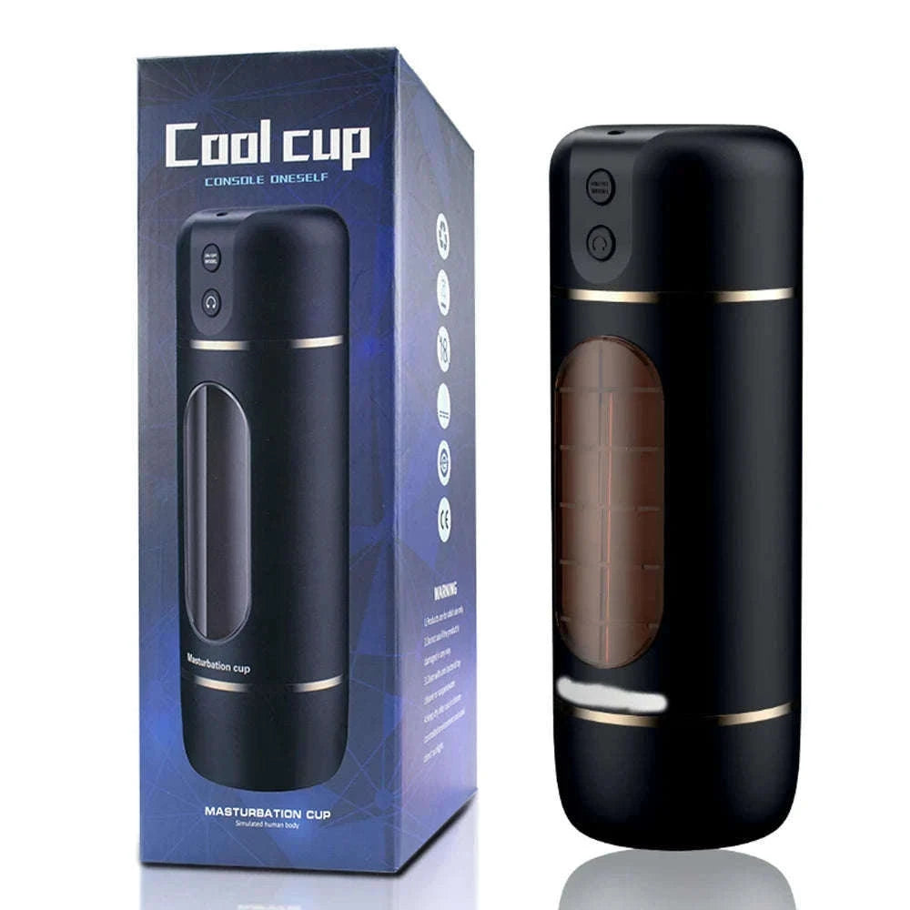 Automatic Male Masturbator with Thrusting and Rotating Modes-No App Black 2