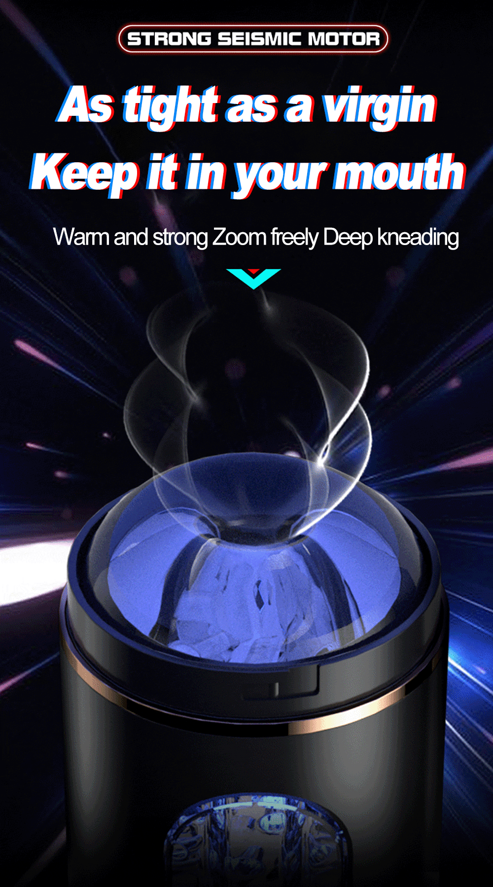 Automatic Male Masturbator with Thrusting and Rotating Modes-No App Black 2